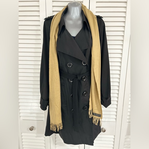 Vintage acrylic scarf made in Germany - tan/camel - Picture 3 of 3